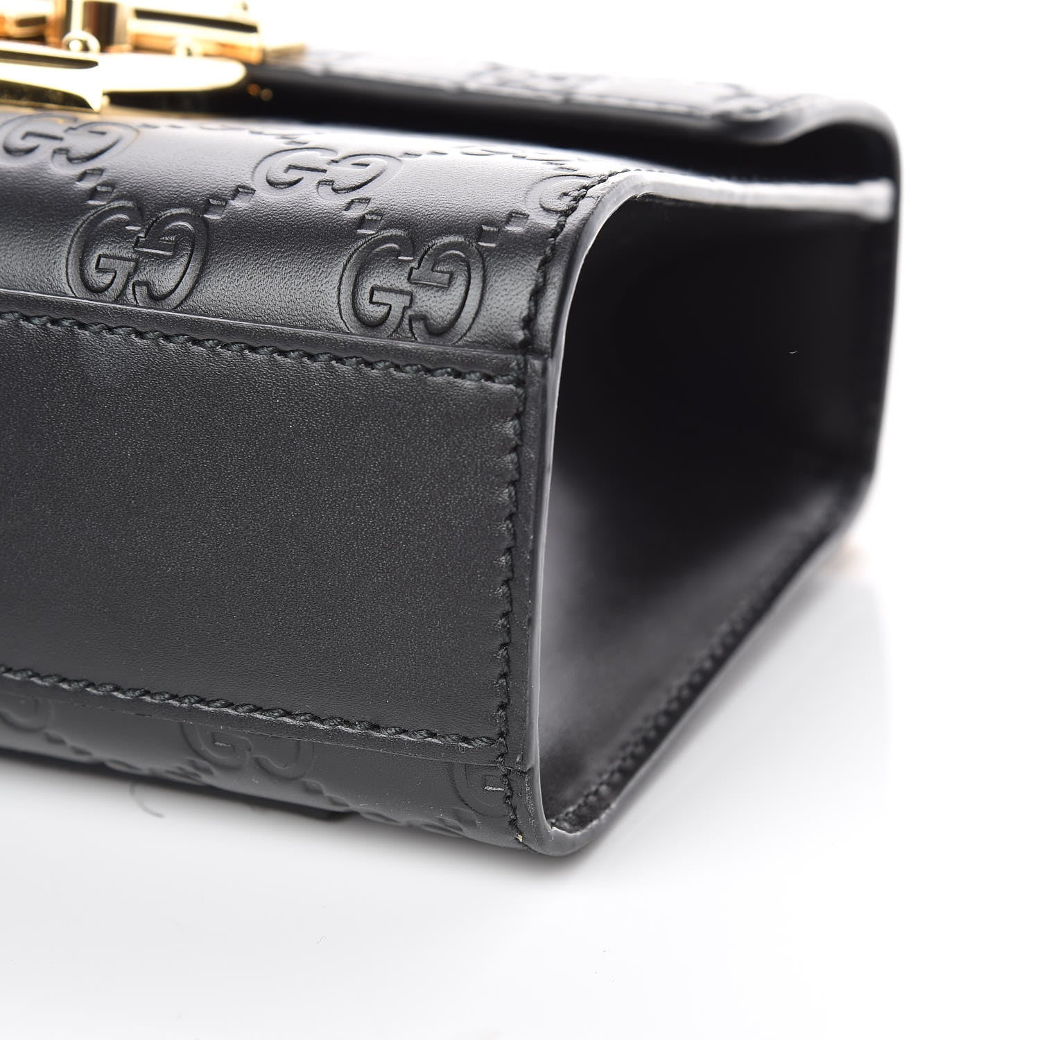 Gucci Guccissima Small Padlock Shoulder Bag Black 6 of 10