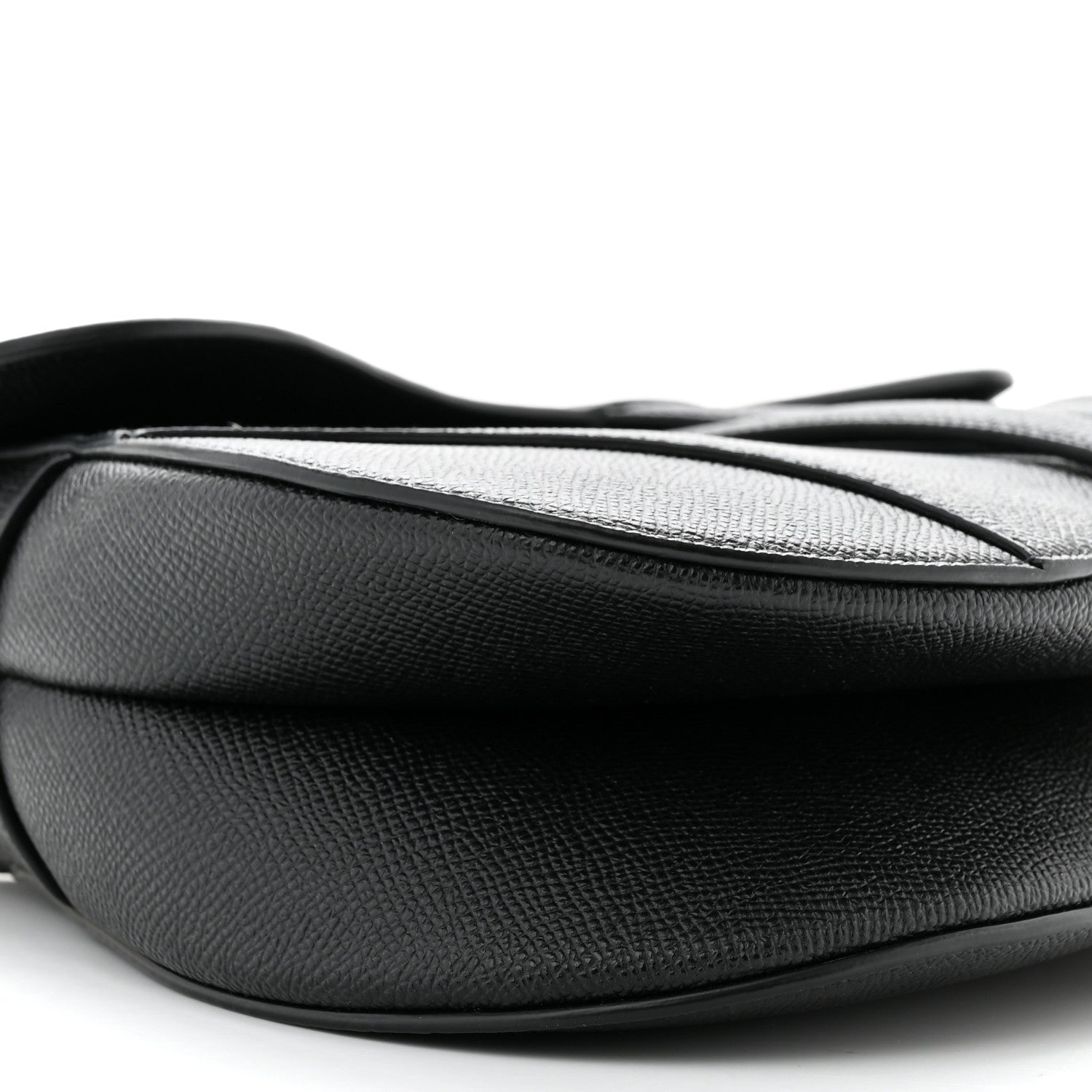 Christian Dior Grained Calfskin Saddle Bag Black 9 of 10