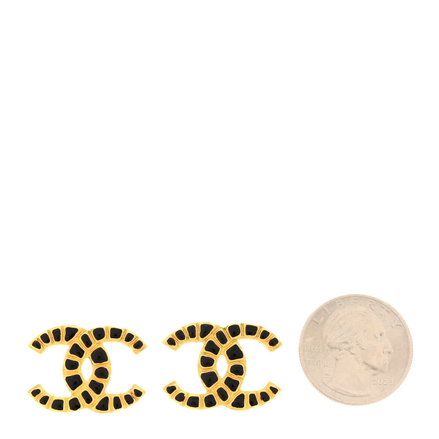 Resin Along The Nile CC Earrings Gold Black
