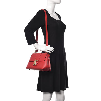 Dolce & Gabbana Calfskin Embellished Small Lucia Top Handle Bag Rosso 2 of 10