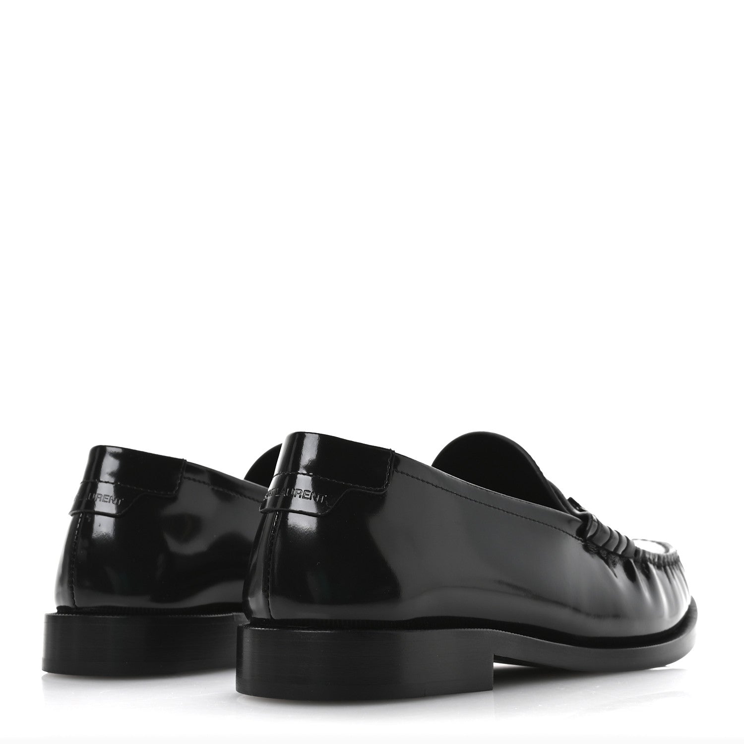 Saint Laurent Calfskin Penny Loafers 38 Black 5 of 8