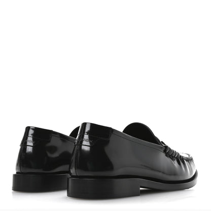 Saint Laurent Calfskin Penny Loafers 38 Black 5 of 8
