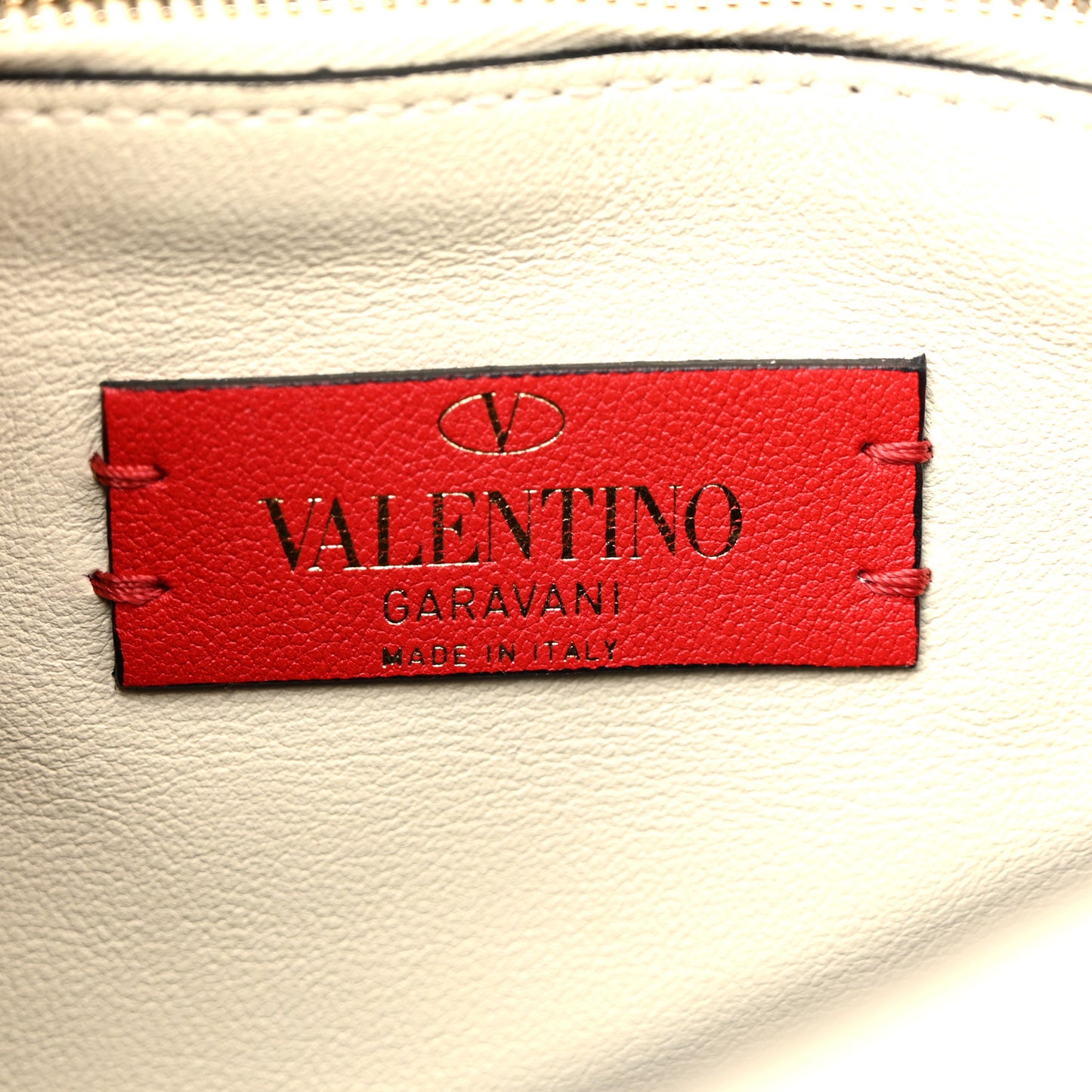 Vitello Small Rockstud Flap Crossbody Bag Light Ivory
