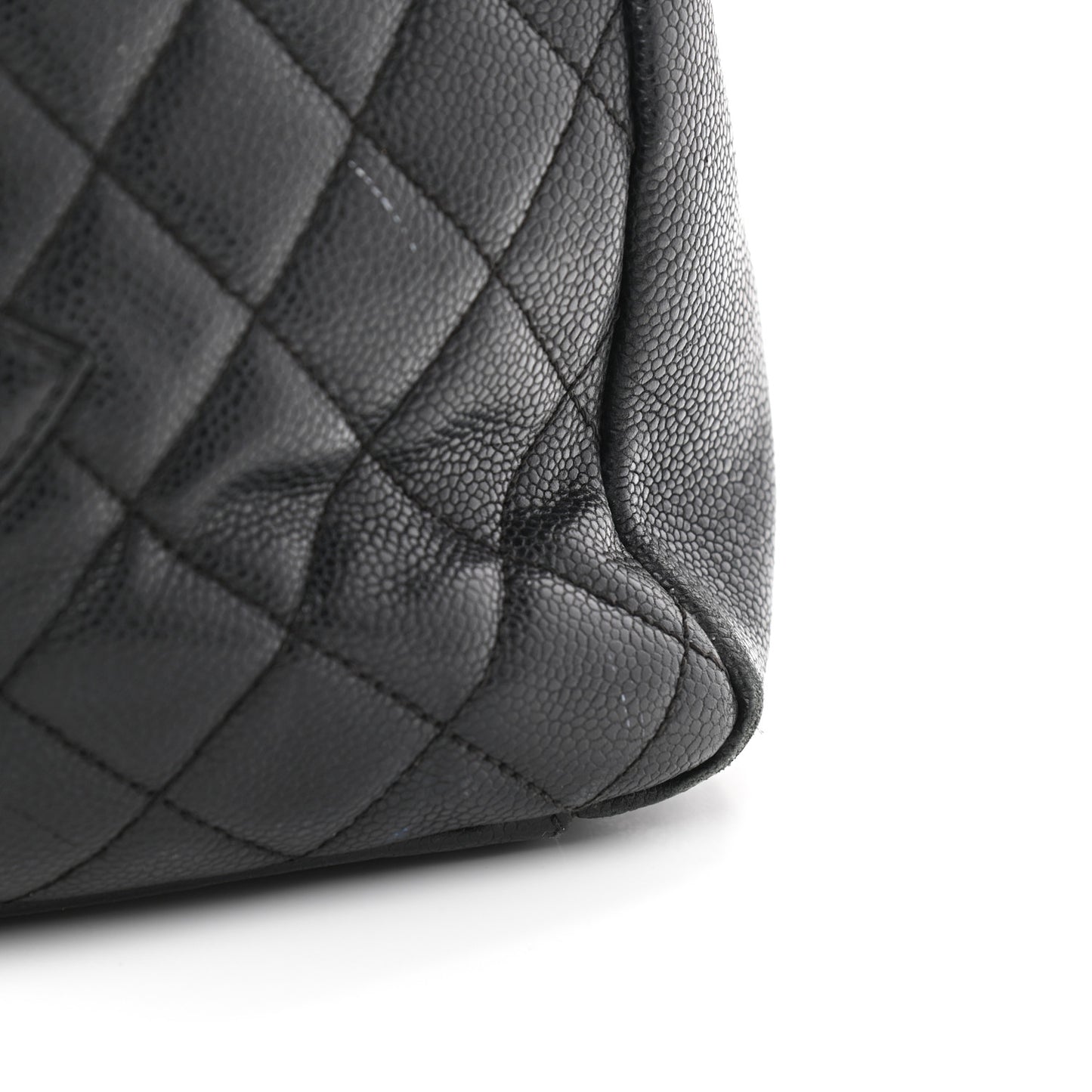 Caviar Quilted Grand Shopping Tote GST Black