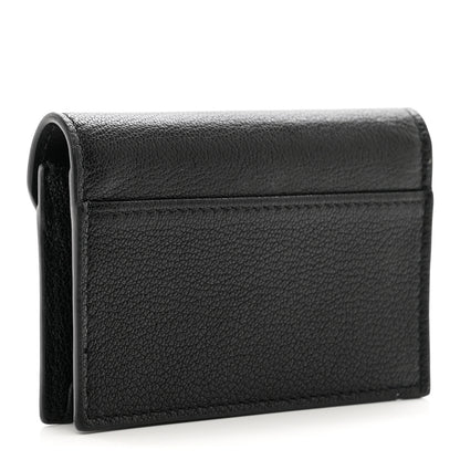 Christian Dior Goatskin Saddle Card Holder Black 3 of 7
