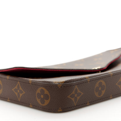 Louis Vuitton Monogram Pochette Felicie Chain Wallet Fuchsia 8 of 9