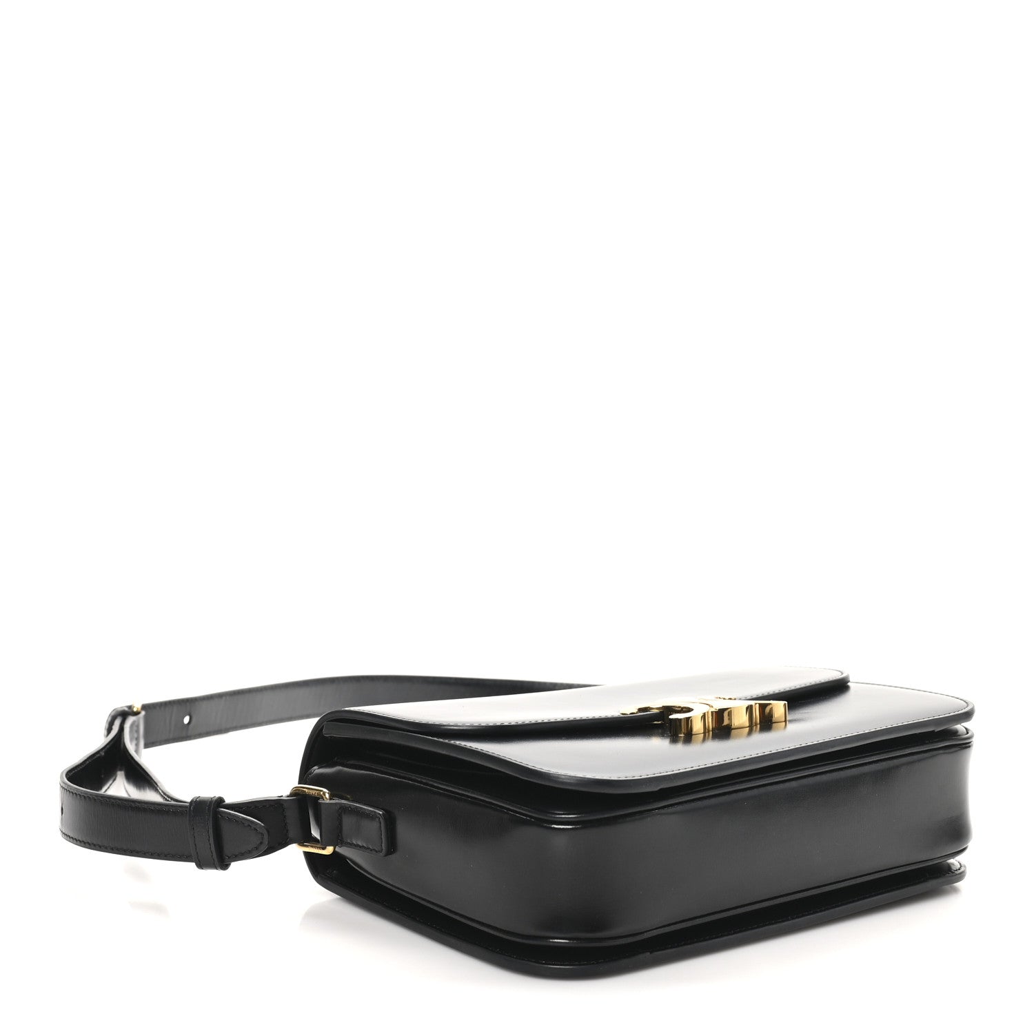 Celine Shiny Calfskin Medium Triomphe Black 4 of 9
