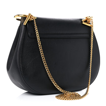 Chloe Calfskin Suede Studded Drew Shoulder Bag Black 3 of 17