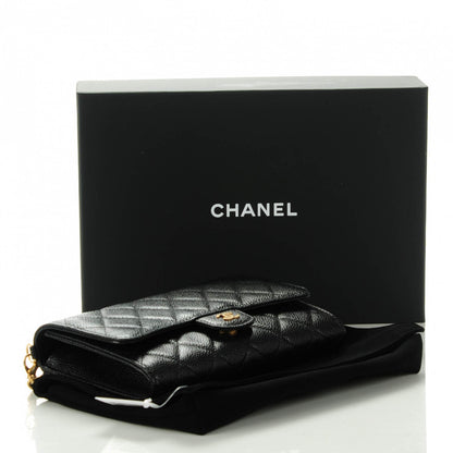 Chanel Caviar Quilted Wallet on Removable Chain Black 4 of 9