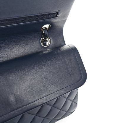 Chanel Lambskin Quilted Medium Double Flap Navy 11 of 12