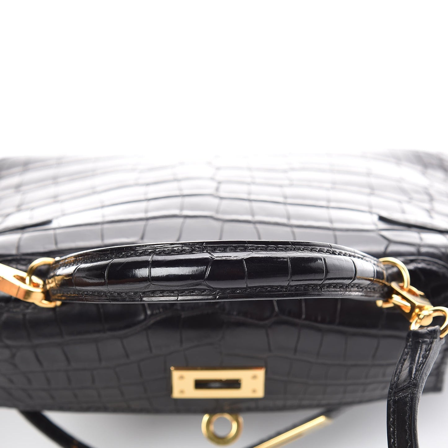 Matte Alligator Mini Kelly Sellier 20 Black