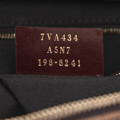 Fendi X FILA Glazed Fabric Vitello Century FF 1974 Mania Belt Bag Mogano Panna Blueberry 7 of 10