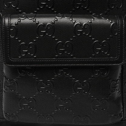 Gucci Calfskin GG Tennis Embossed Backpack Black 8 of 10