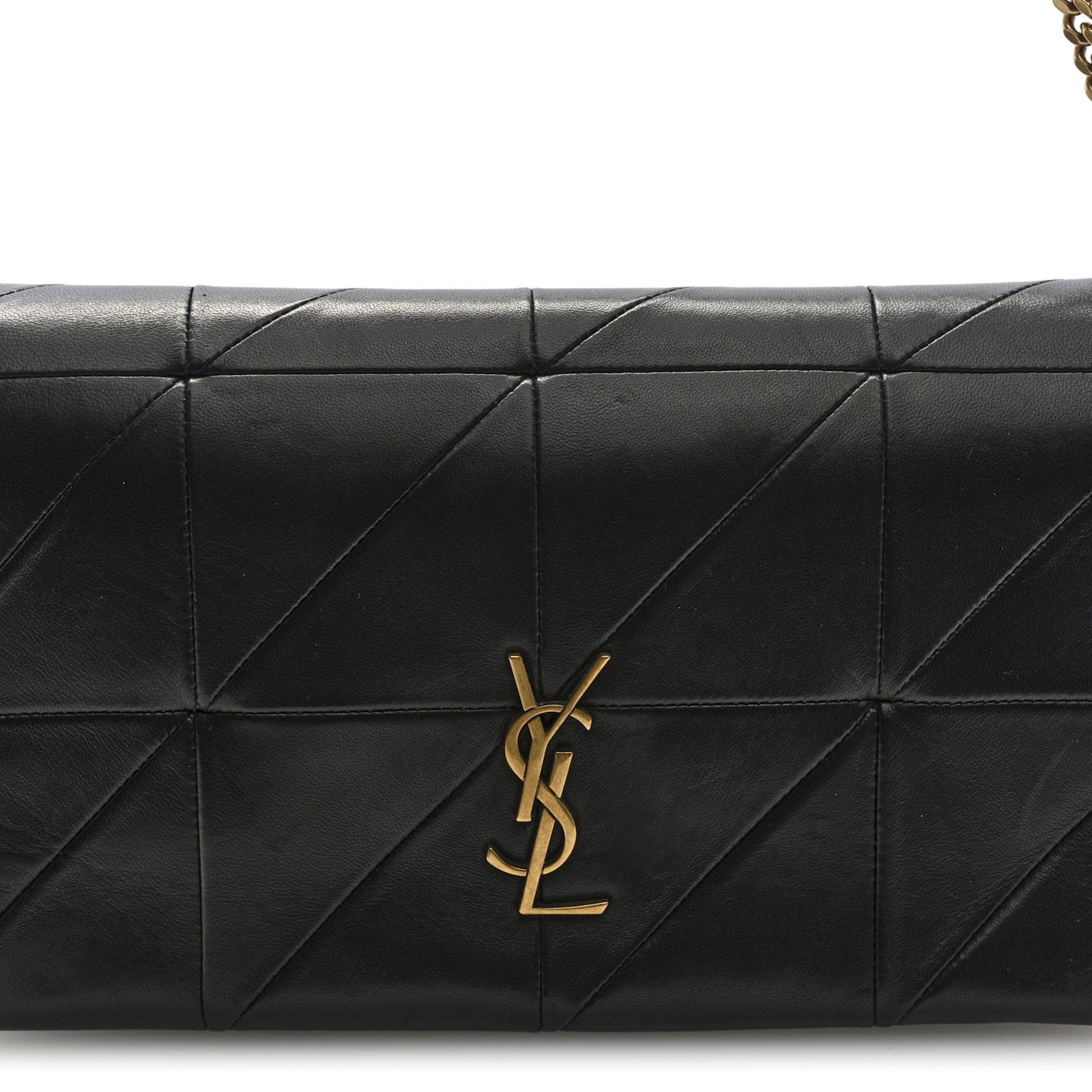 Lambskin Patchwork Monogram Medium Jamie Black
