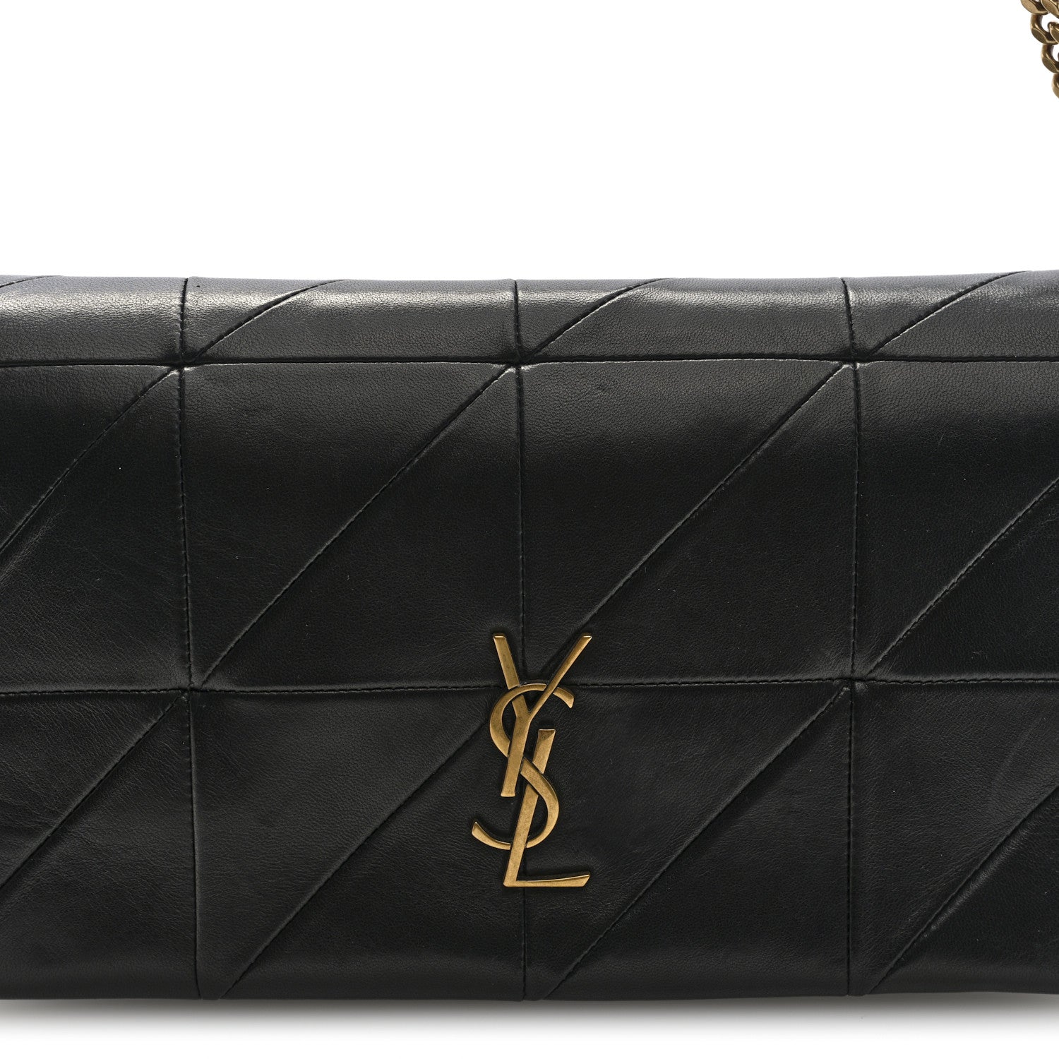 Saint Laurent Lambskin Patchwork Monogram Medium Jamie Black 7 of 9