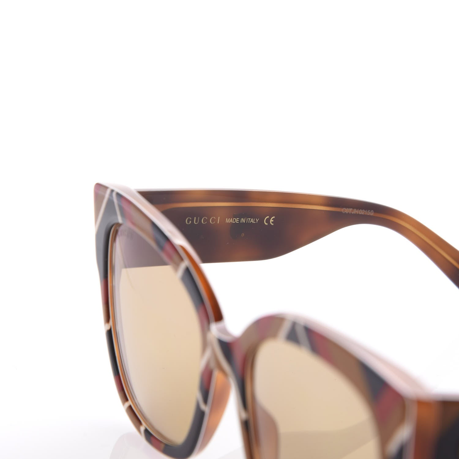 Gucci Acetate Square Frame Sunglasses GG0059S Multicolor 6 of 8