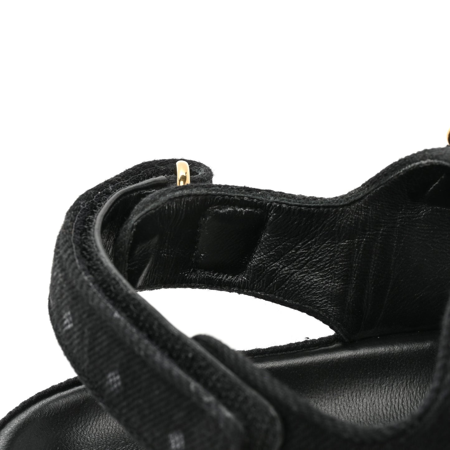 Denim Printed Dad Sandals 36.5 Black