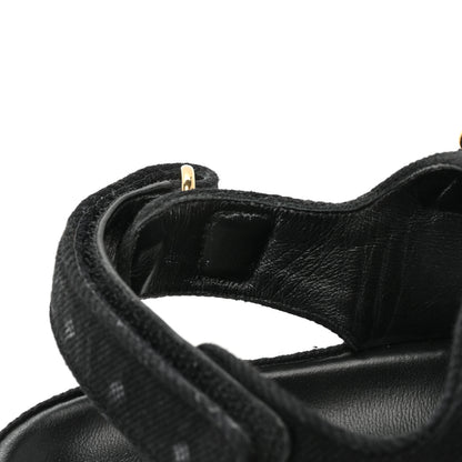 Chanel Denim Printed Dad Sandals 36.5 Black 12 of 12