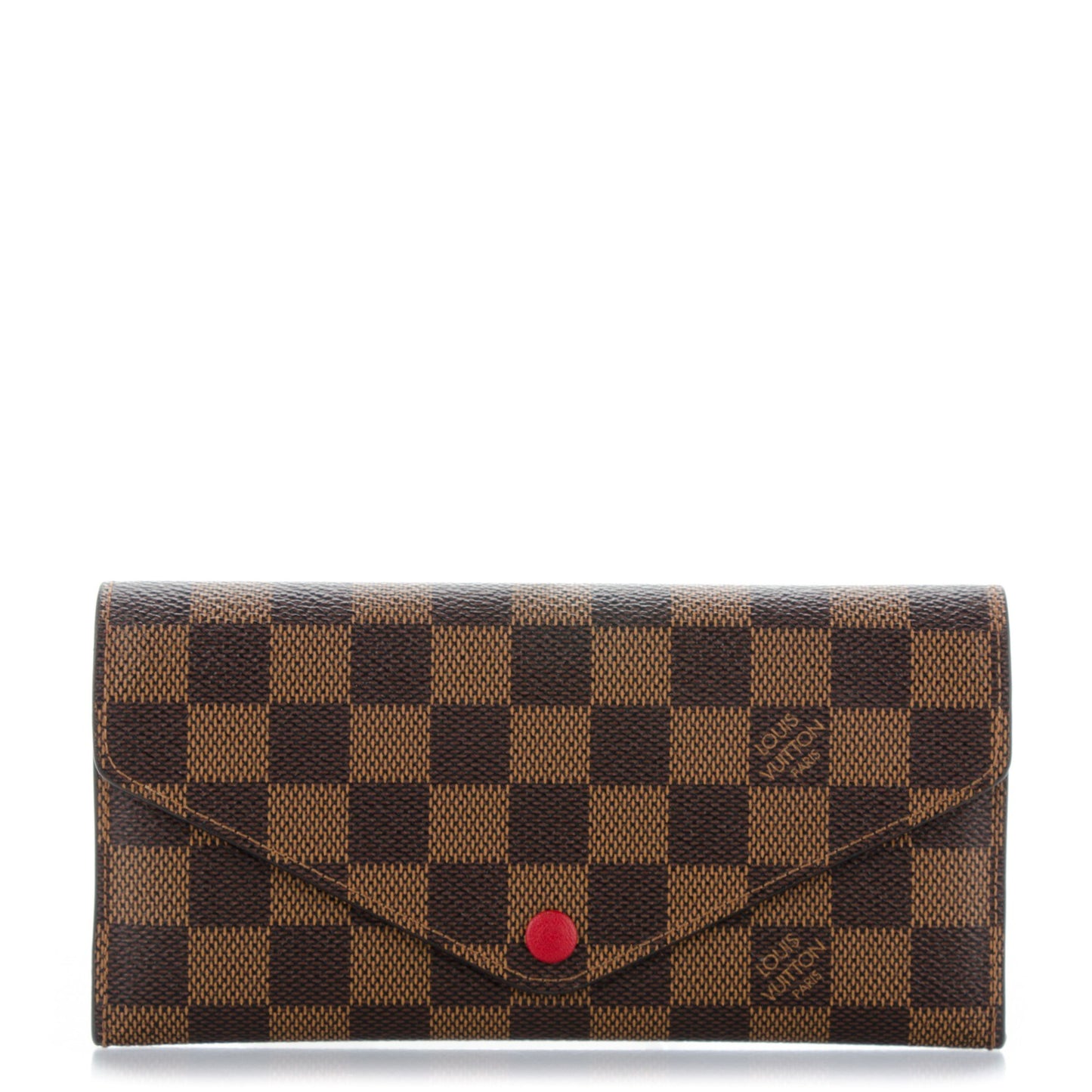 Damier Ebene Josephine Wallet Red