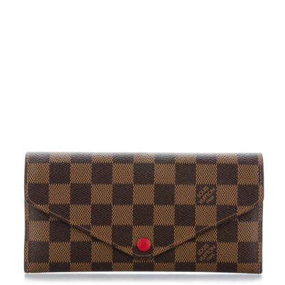 Louis Vuitton Damier Ebene Josephine Wallet Red 1 of 7