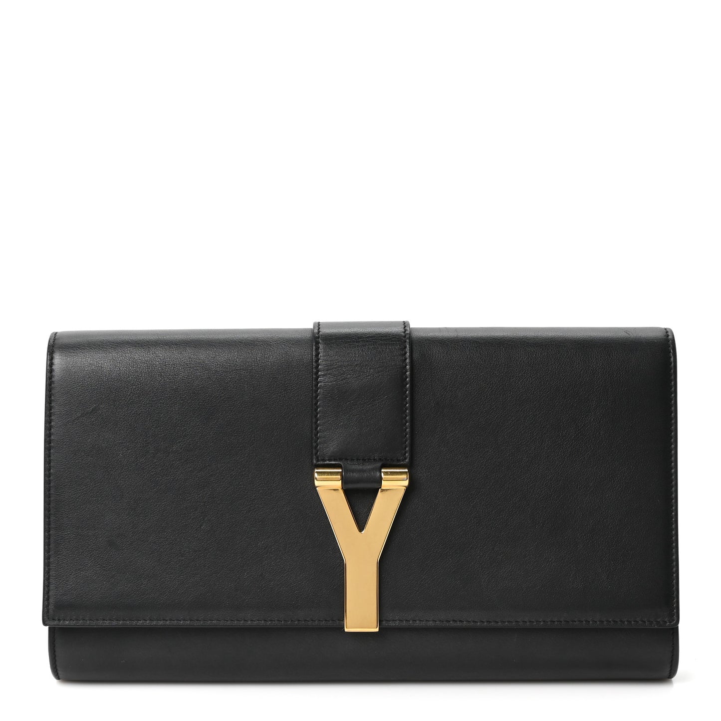 Calfskin Classic Y Ligne Clutch Black