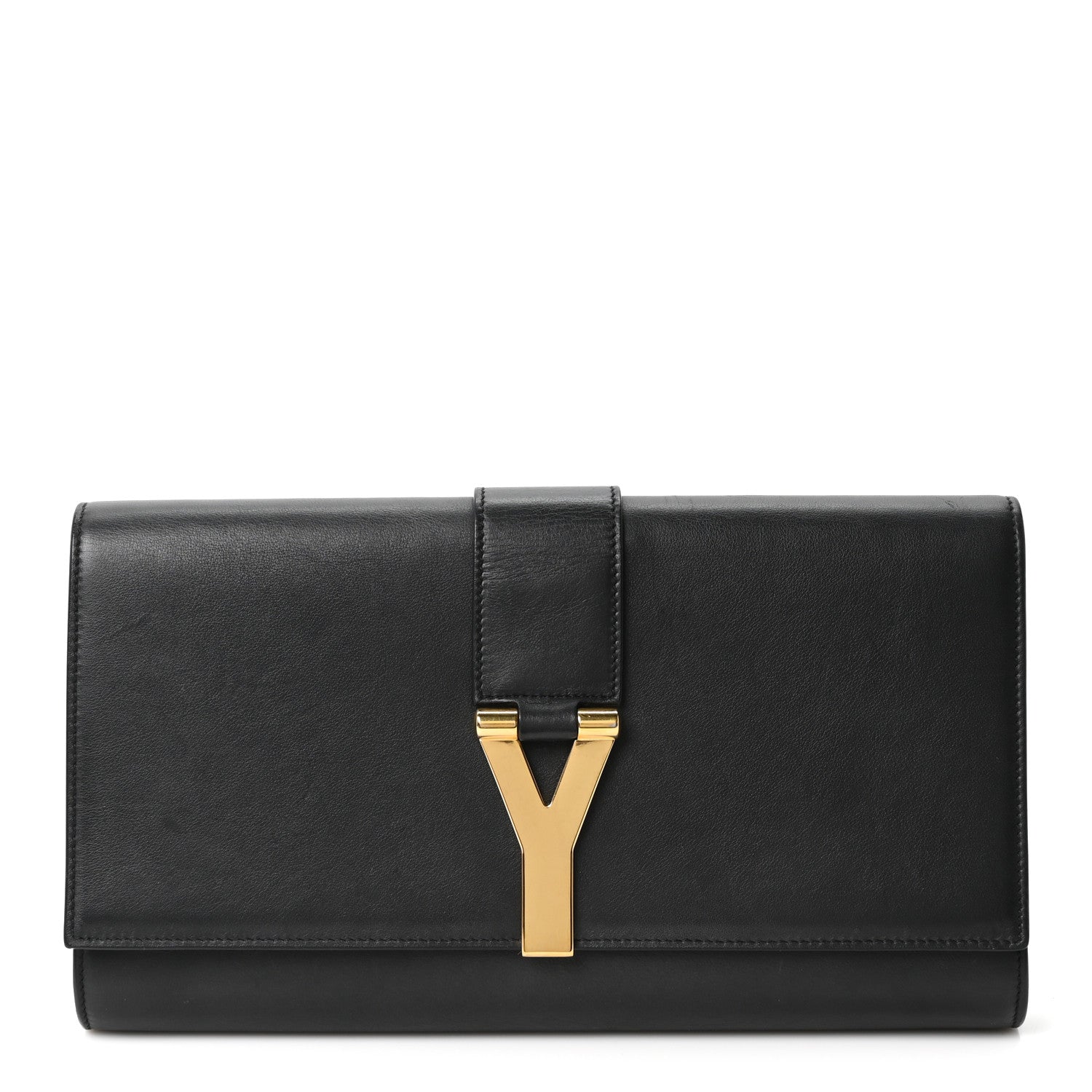Saint Laurent Calfskin Classic Y Ligne Clutch Black 1 of 10