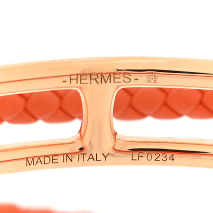 Hermes Swift Roulis Double Tour Bracelet T2 Orange 4 of 5
