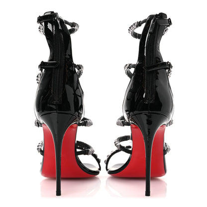 Christian Louboutin Patent Forever Girl 100 Studded Sandals 37 Black 6 of 11