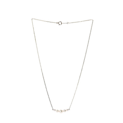 Mikimoto 14K Yellow Gold Akoya Pearl 3.5-6mm Station Pendant Necklace 3 of 4