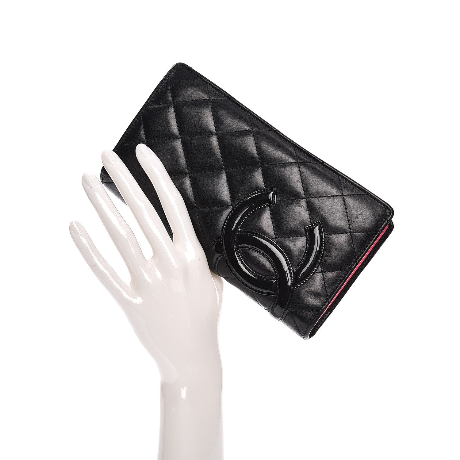 Chanel Calfskin Quilted Cambon Yen Wallet Black 2 of 17