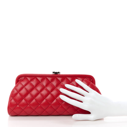 Chanel Caviar Quilted Timeless Clutch Red 2 of 11