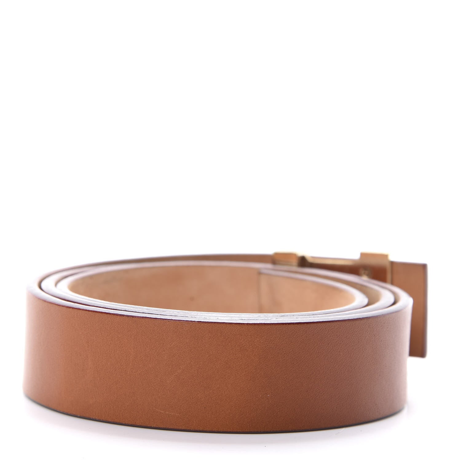Louis Vuitton Calfskin 30mm LV Initiales Belt 80 32 Brown 2 of 5