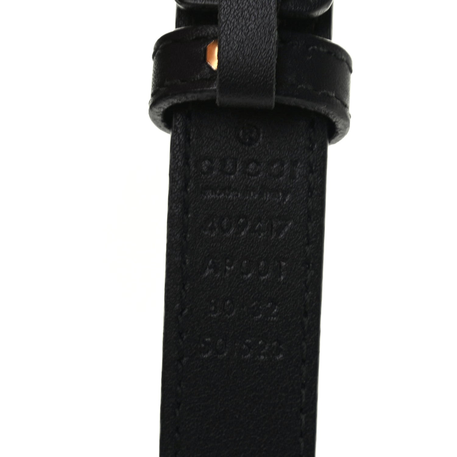 Gucci Calfskin Double G 20mm Belt 80 32 Black 4 of 5