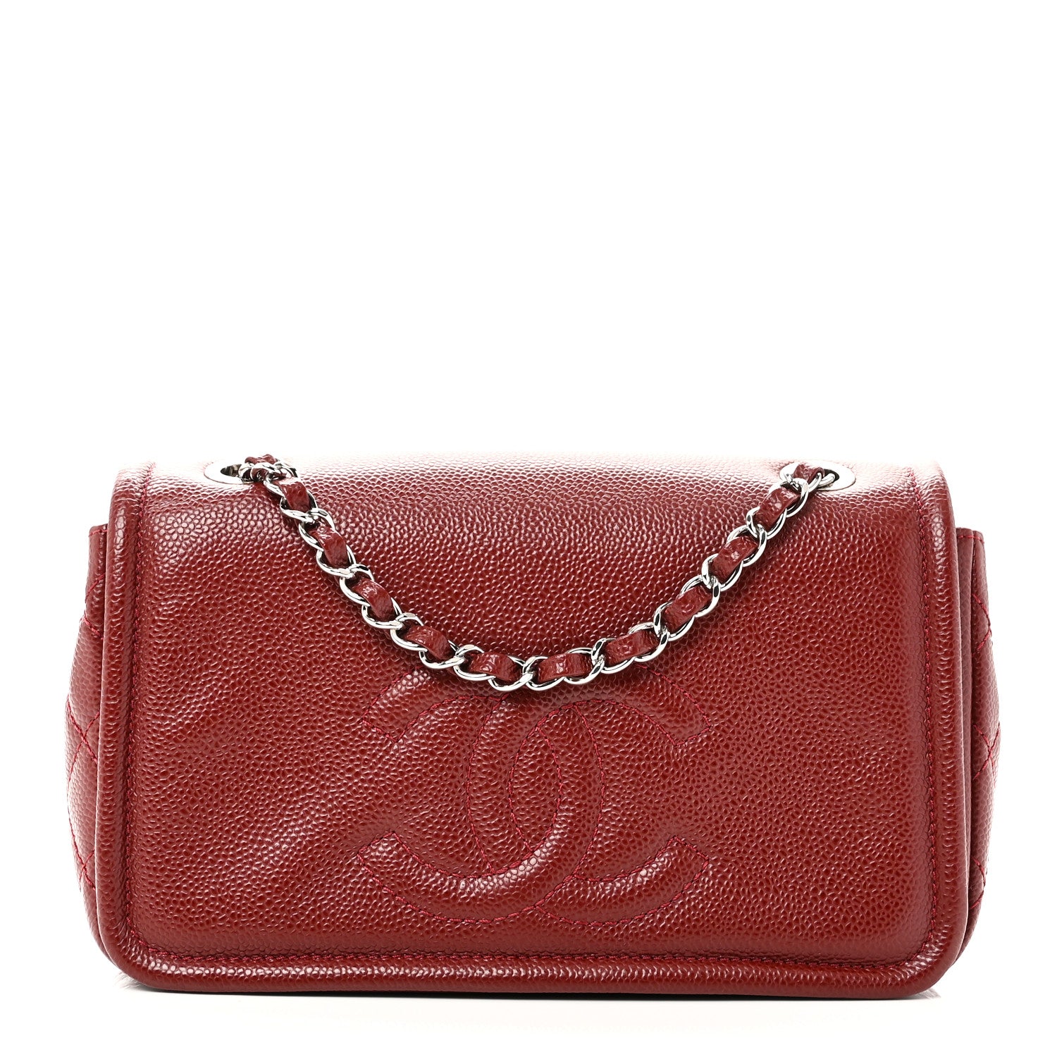 Chanel Caviar Medium Timeless CC Flap Dark Red 1 of 11