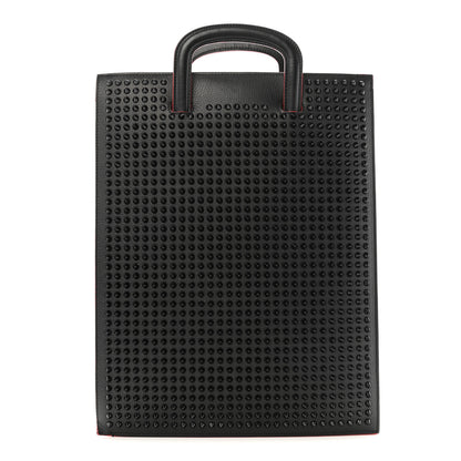 Christian Louboutin Calfskin Spiked Large Trictrac Portfolio Bag Black 1 of 12