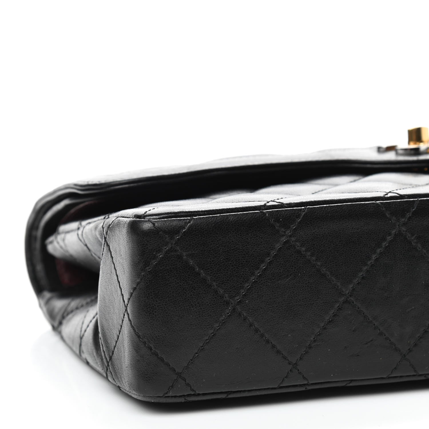 Chanel Lambskin Quilted Medium Double Flap Bag Black 5 of 9