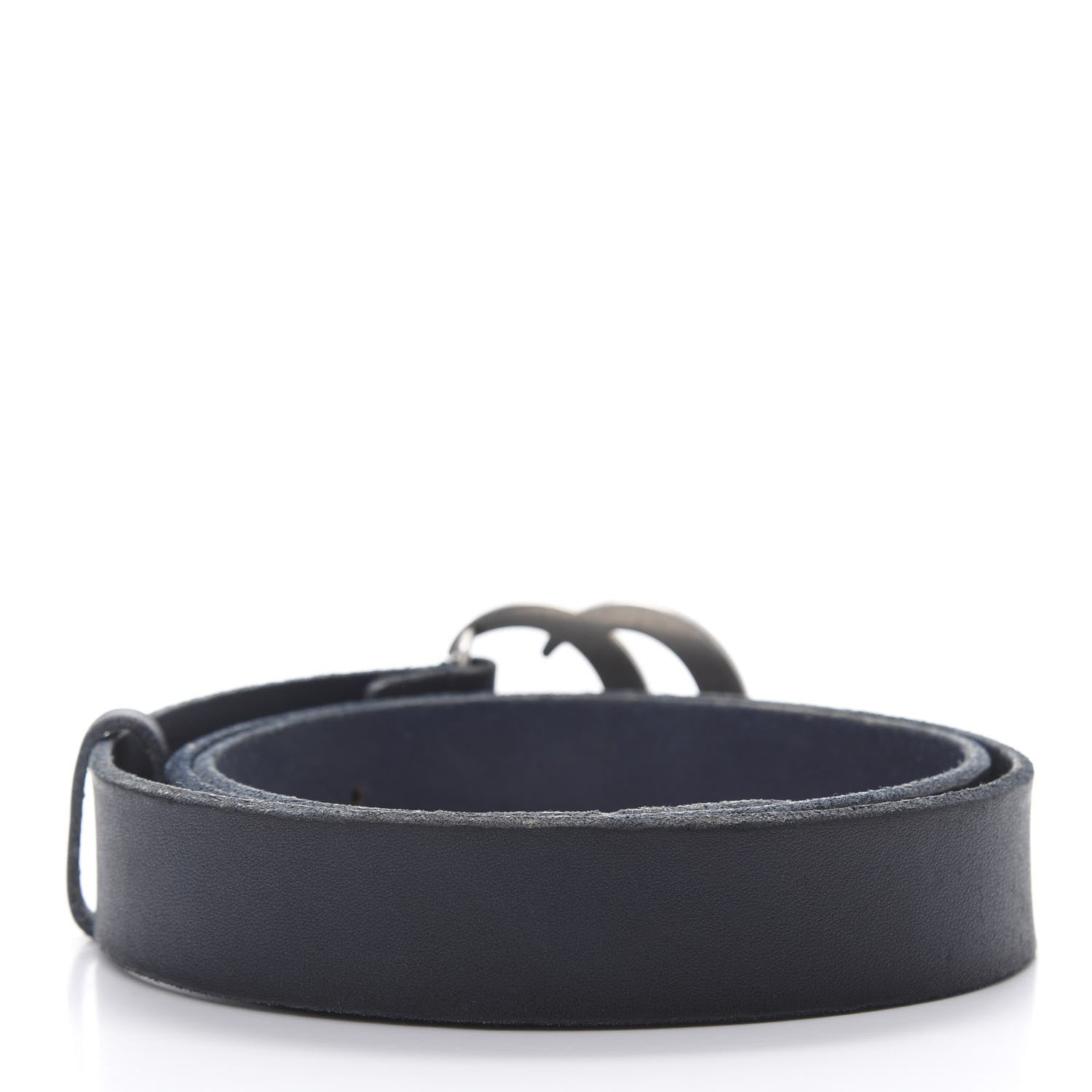 Gucci Cuoio Toscano Nickel Double G 30mm Belt 95 38 Blue 2 of 8