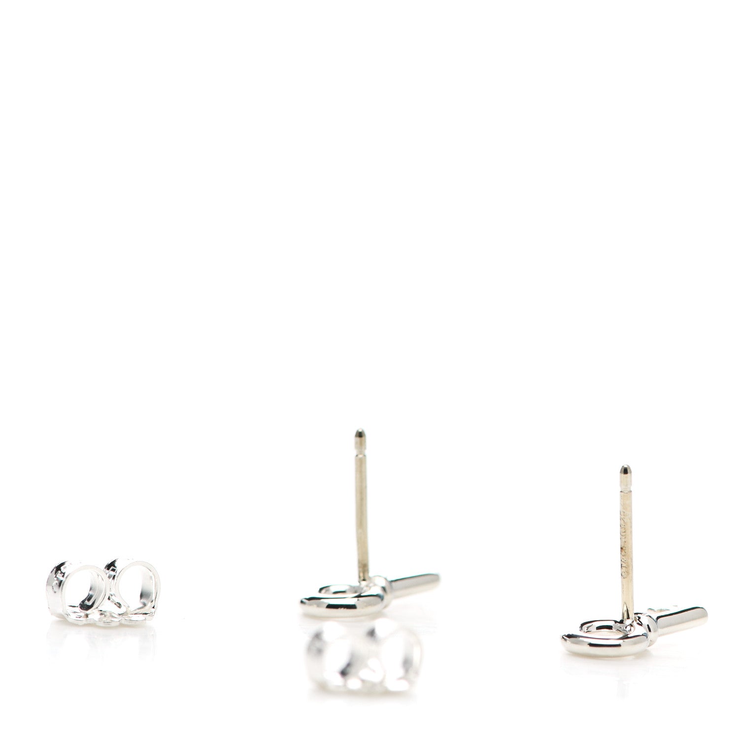 Tiffany Sterling Silver Key Earrings 3 of 4