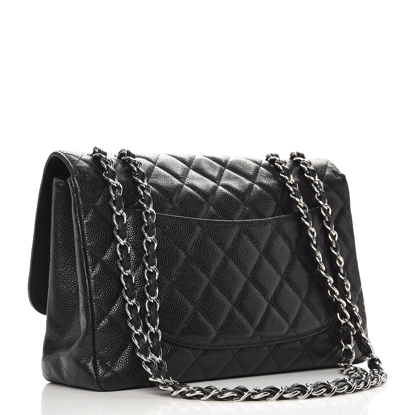 Caviar Quilted Jumbo Single Flap Black