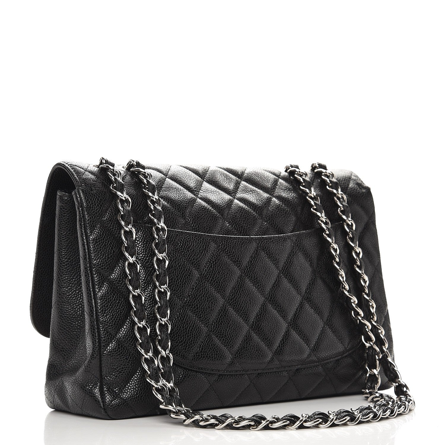 Chanel Caviar Quilted Jumbo Single Flap Black 4 of 11