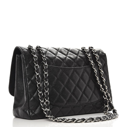 Chanel Caviar Quilted Jumbo Single Flap Black 4 of 11