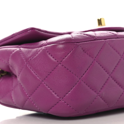 Chanel Lambskin Quilted Mini Pearl Crush Flap Purple 9 of 11