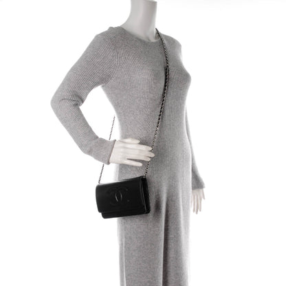 Chanel Caviar Timeless CC Wallet On Chain WOC Black 2 of 8