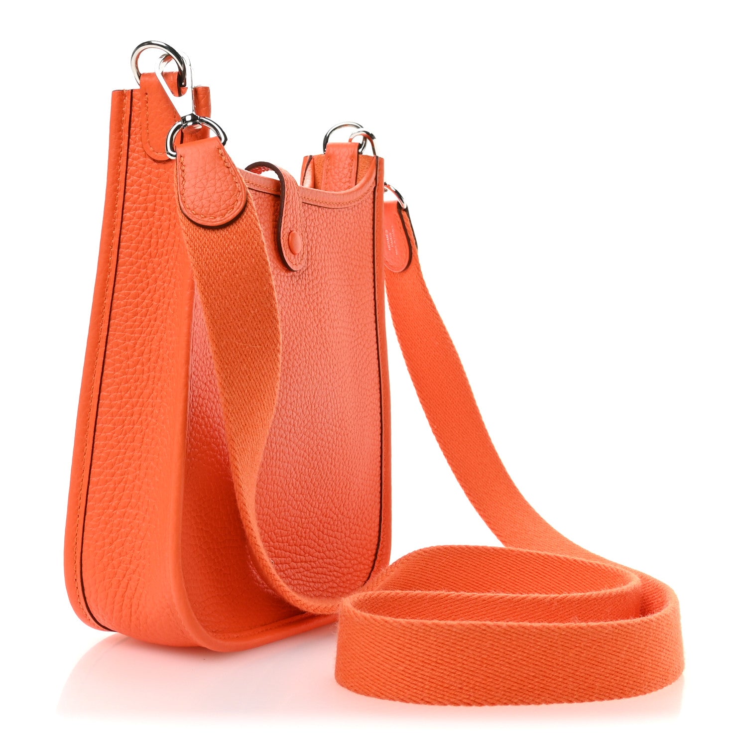 Hermes Taurillon Clemence Evelyne TPM Orange 3 of 11