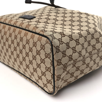 Gucci Monogram Dollar Calfskin O Drawstring Backpack Beige Ebony Testa di Moro Dark Chocolate 10 of 10