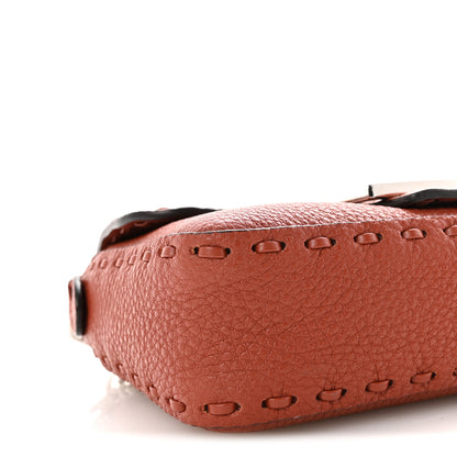 Fendi Cuoio Romano Selleria Macro Stitchings Mini Baguette Sienna 8 of 9