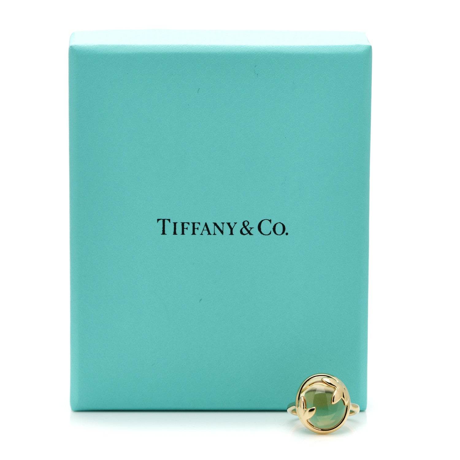 Tiffany 18K Yellow Gold Citrine Paloma Picasso Olive Leaf Ring 49 5 8 of 8