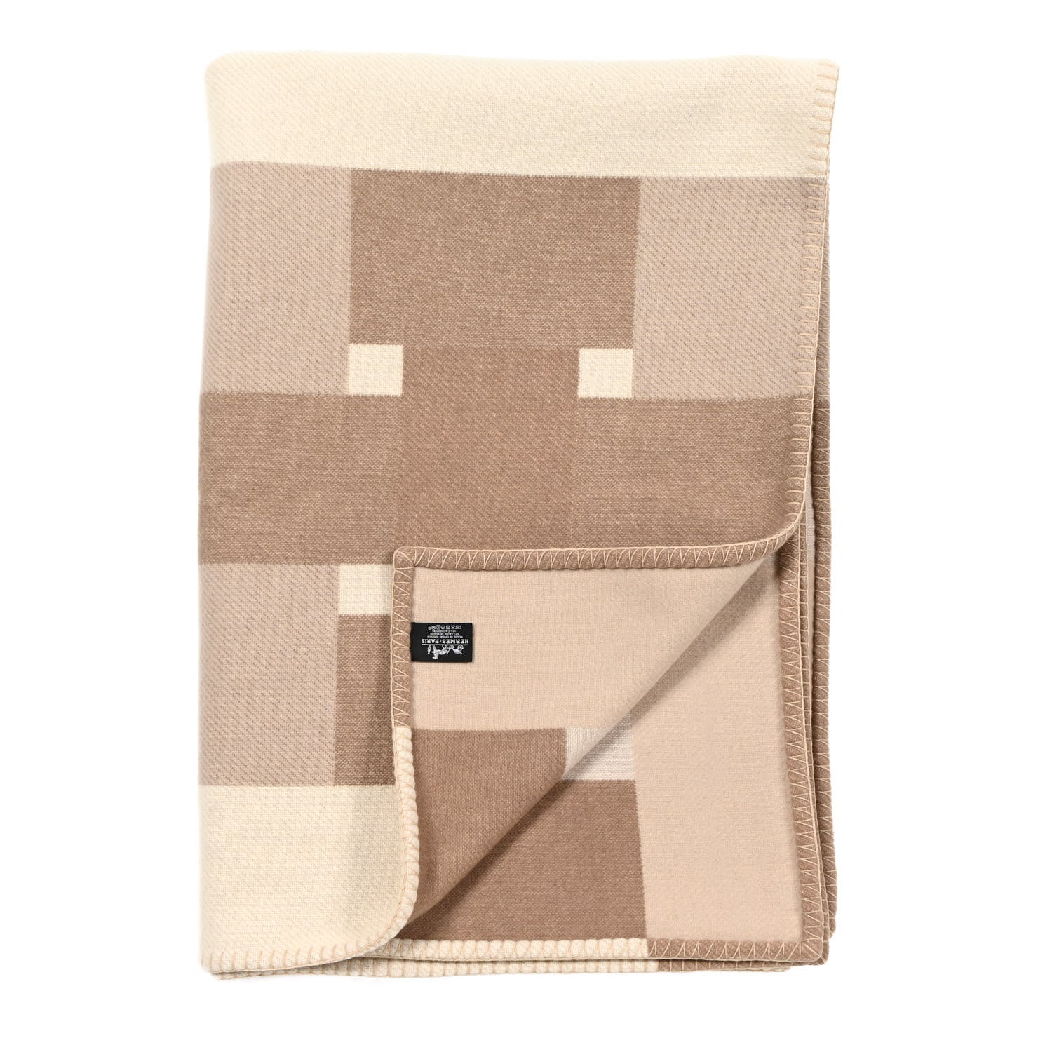 Hermes Wool Cashmere Tissage Blanket Sable 2 of 3