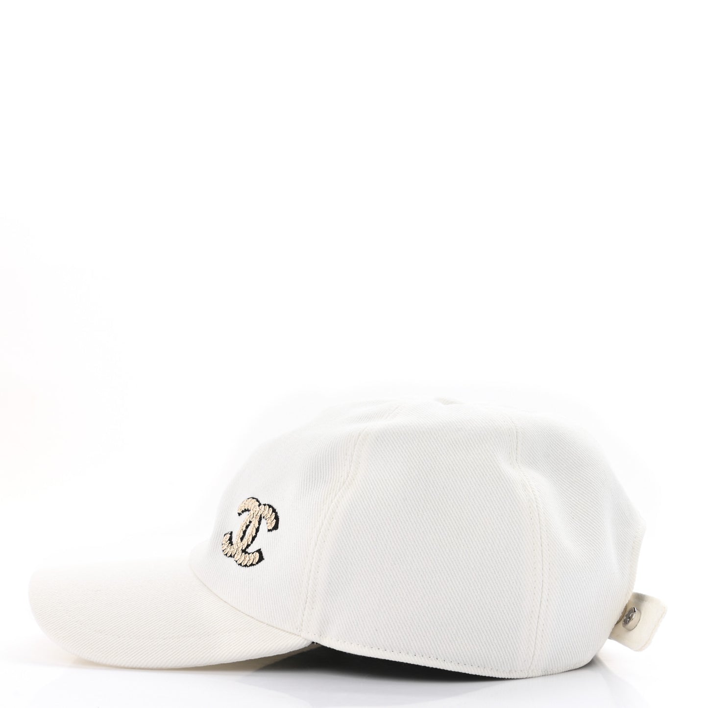 Cotton Sequin CC Cap Hat Ivory