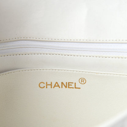 Chanel Lambskin Quilted Small Single Flap White 12 of 15